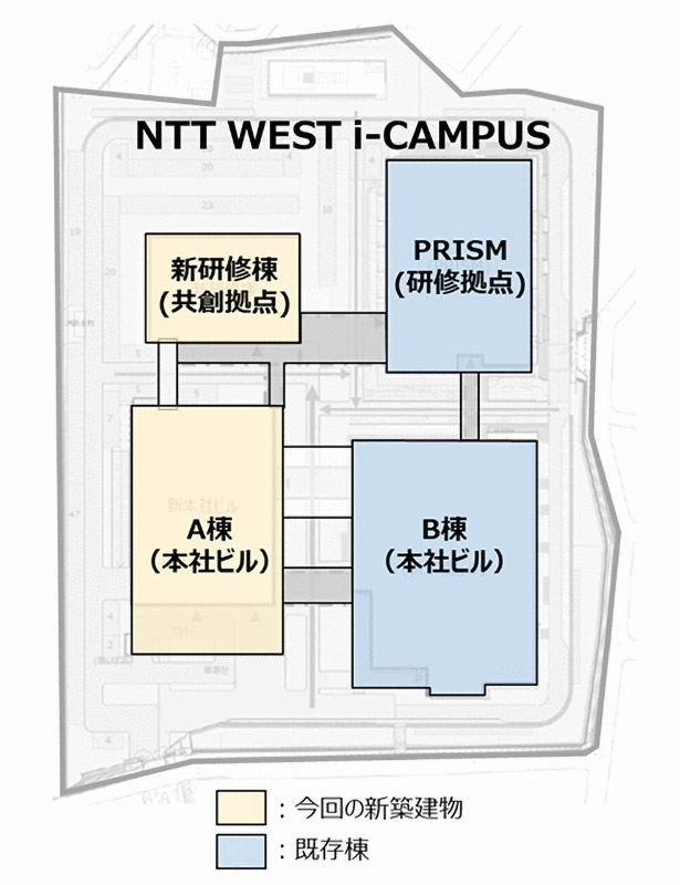 NTT WEST i-CAMPUS 施設配置図