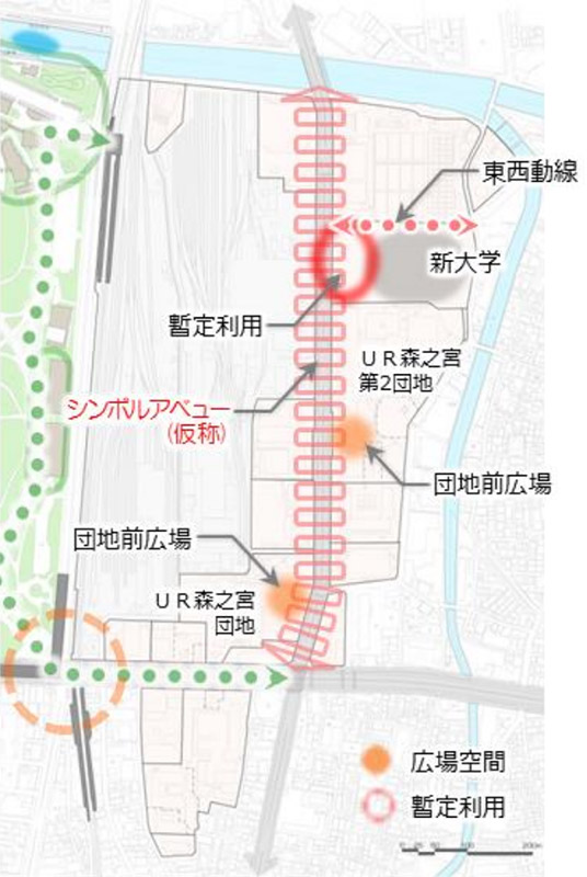 大阪城東部地区 開発展開イメージ(1期)