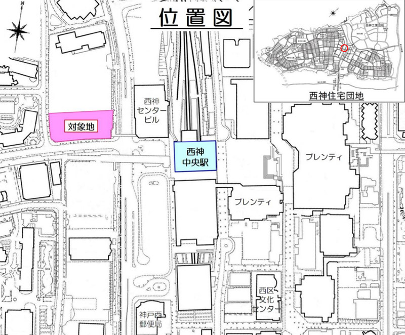西神中央 文化･芸術ホール等整備事業 位置図