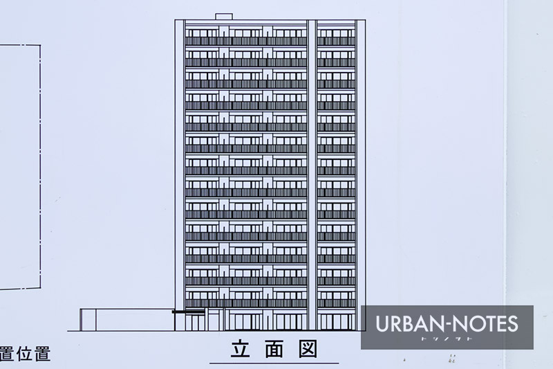 (仮称)大阪市東淀川区下新庄3丁目計画 新築工事 立面図