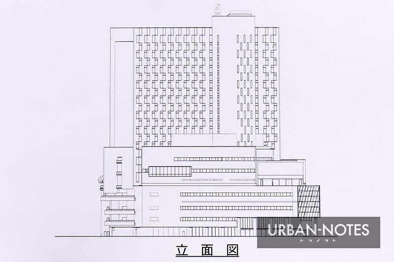 大阪･大手前一丁目プロジェクト (ダブルツリーbyヒルトン大阪城) 立面図