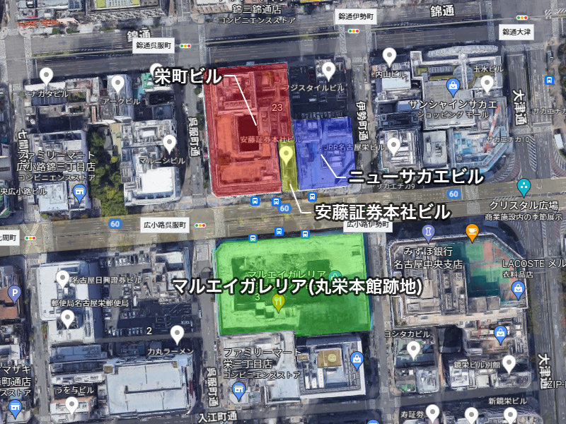 興和 栄町ビル･ニューサカエビル再開発 位置図