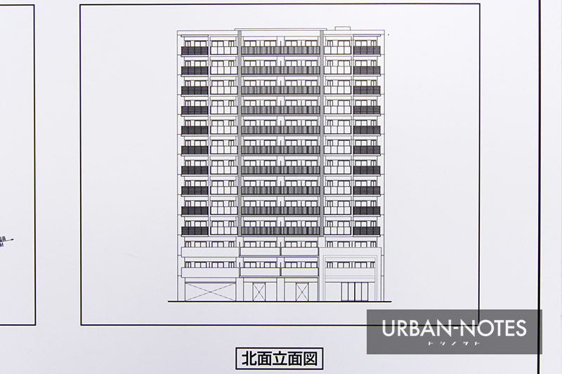 (仮称)福島区鷺洲3丁目新築工事 立面図
