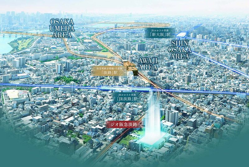 ジオ阪急淡路 広域図