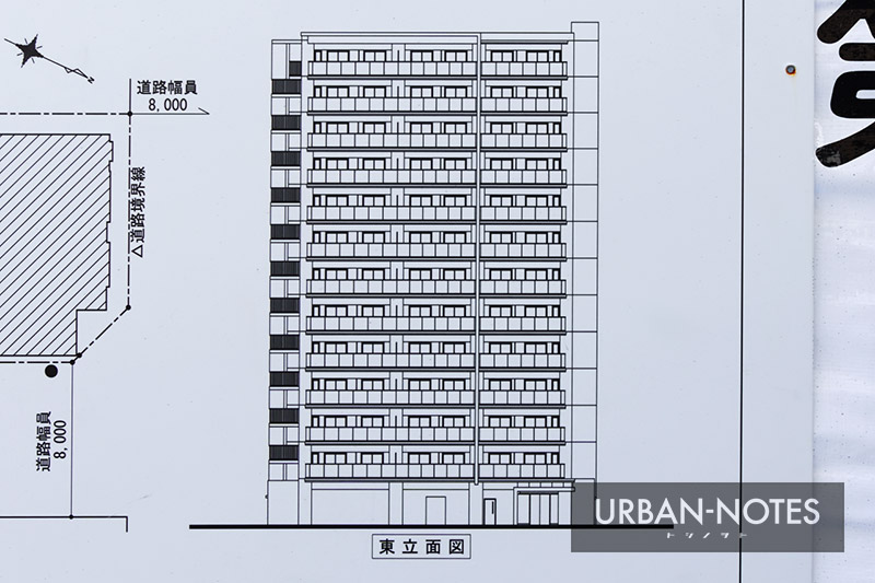(仮称)大阪市西区京町堀3丁目計画 立面図
