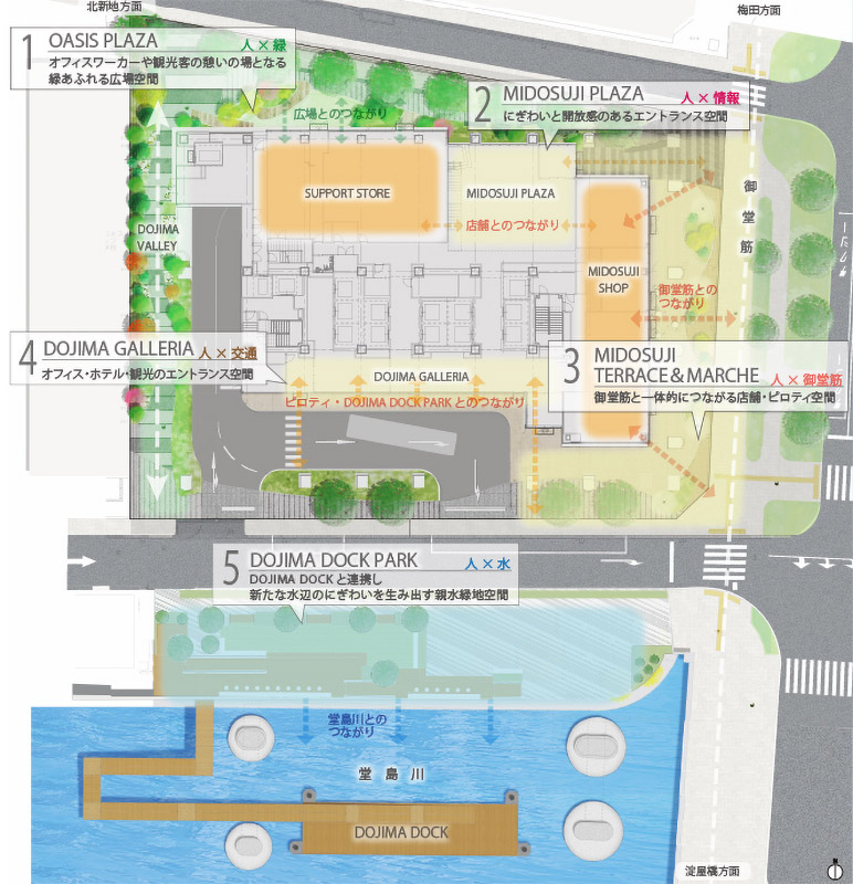 (仮称)OM計画 カンデオホテルズ大阪堂島浜 施設配置図